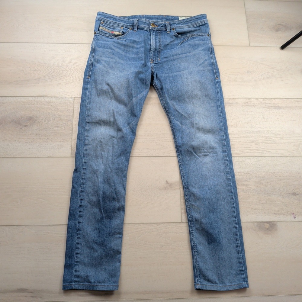 Diesel Shioner Slim Skinny Jeans Men 32x32 (Fits 33x32) Blue Stretch Made in USA
